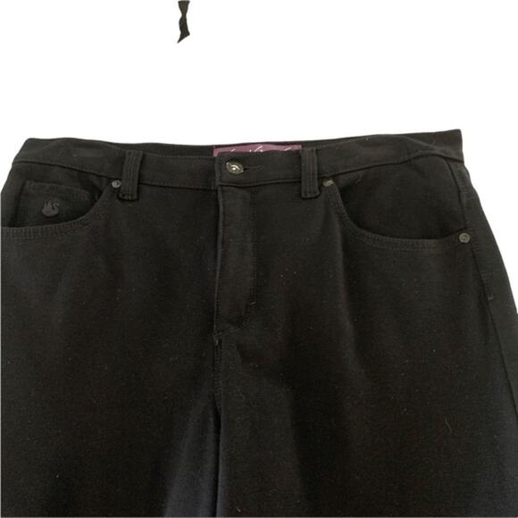 Gloria Vanderbilt crystal rhinestone embellished jeans size‎ 12P. Deep black. - Picture 5 of 8